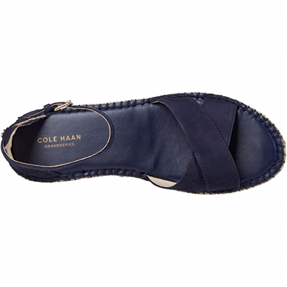 COLE HAAN CLOUDFEEL ESPADRILLE MARINE BLUE SANDALS - Picture 4 of 10